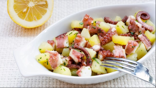 Ensalada de patata y pulpo
