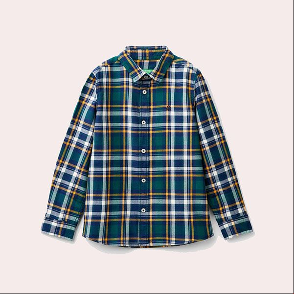 Camisa escocesa en algodón de Benetton