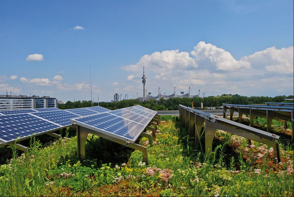 Cubierta biosolar en un edificio de viviendas