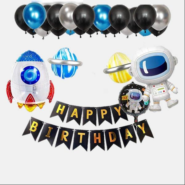 globos astronautas cumple tematico