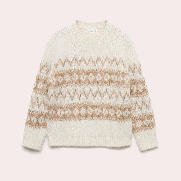 Un jersey en punto jacquard de Mango