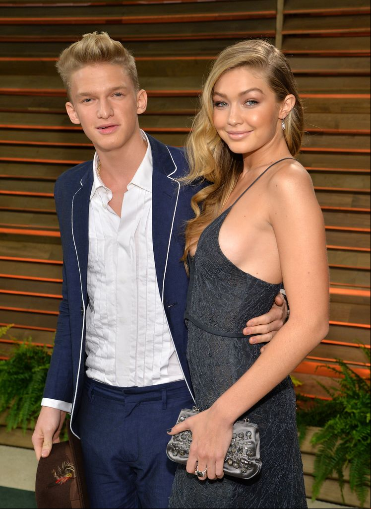 Gigi Hadid, junto al que fuera su novio Copy Simpson, en 2014.