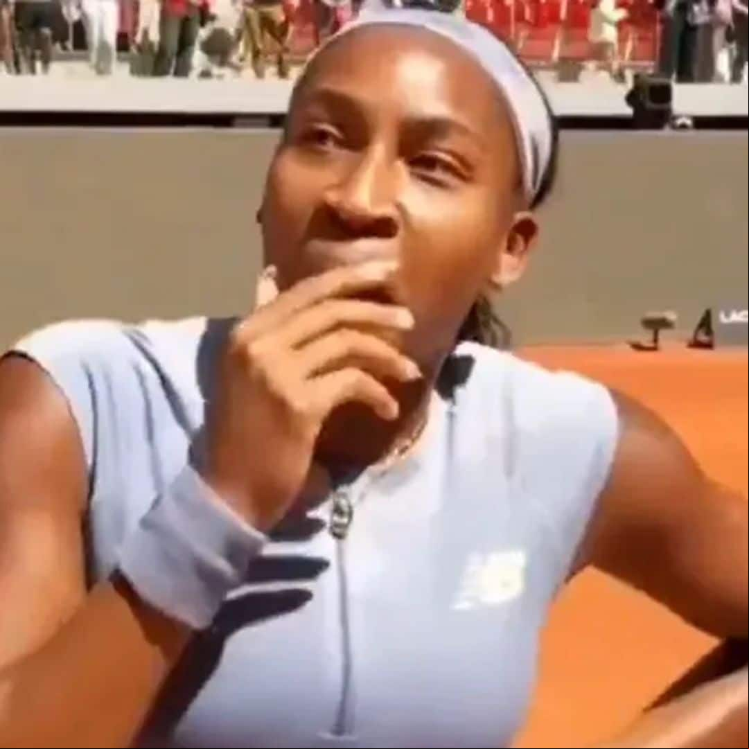 Coco Gauff's interview halted by Madrid Open blackout chaos 